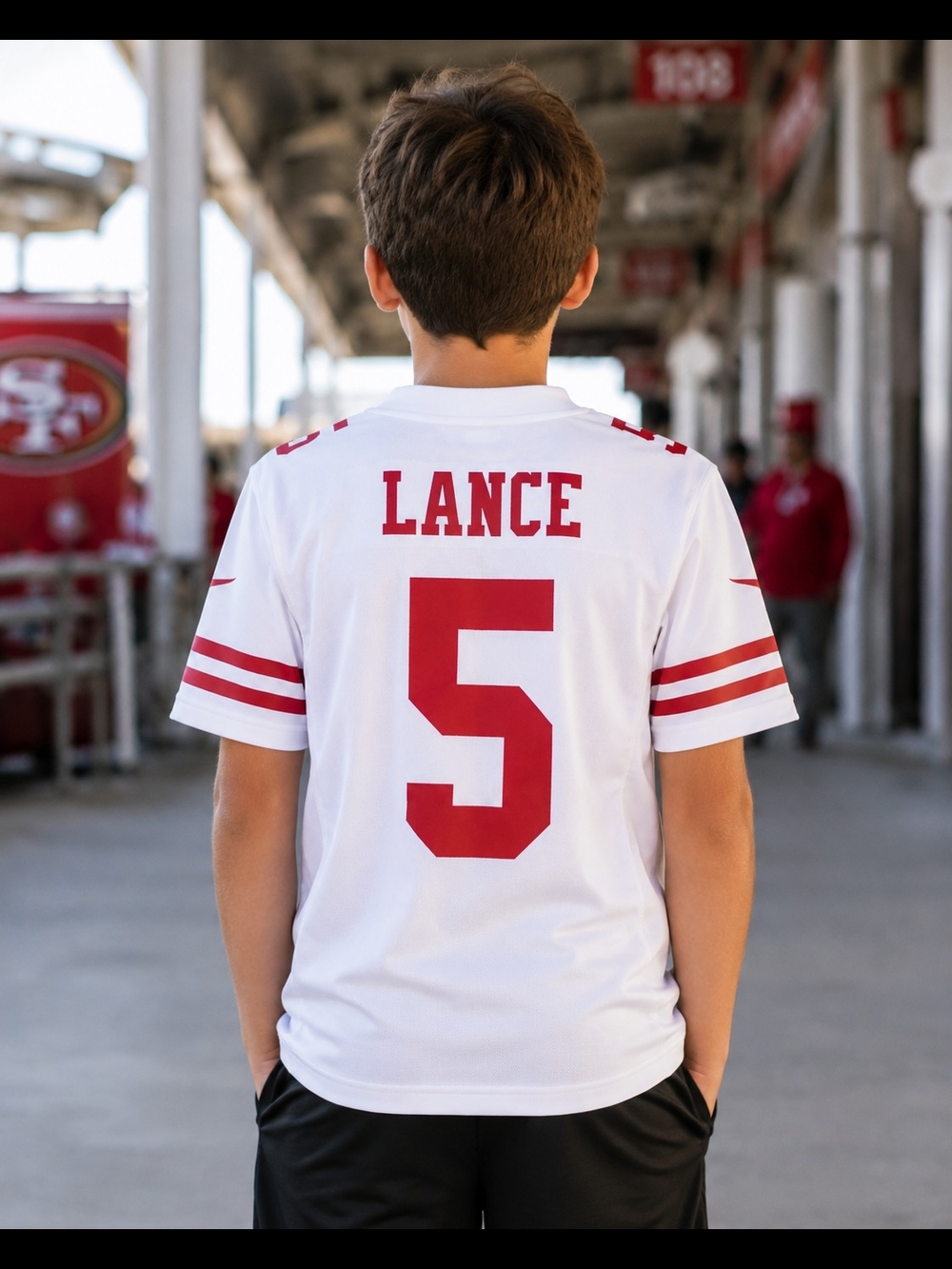 Nike Trey Lance #5 49ers Youth Jersey White NWT Large XL NFL